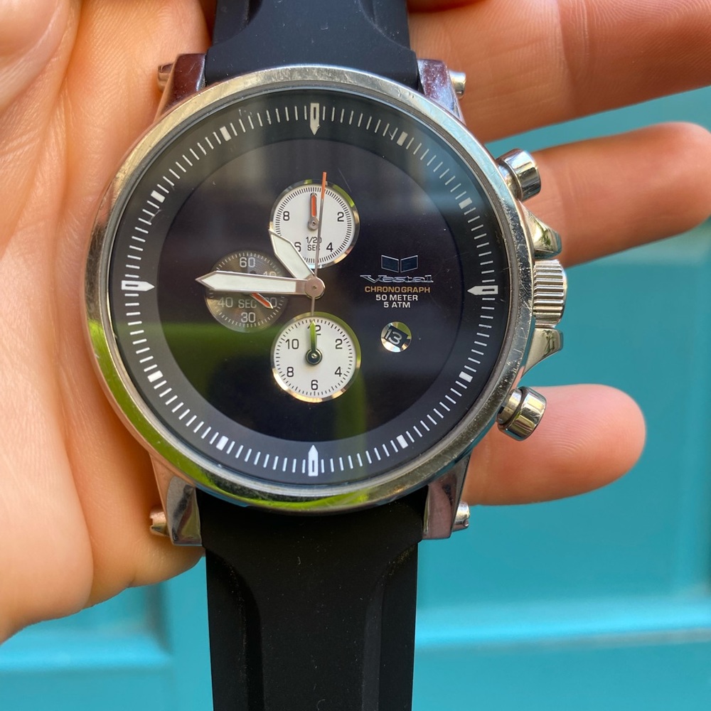 VESTAL Chronograph 50 meter mens watch